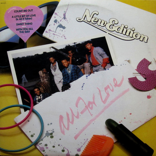 New Edition : All For Love (LP, Album, Pin)