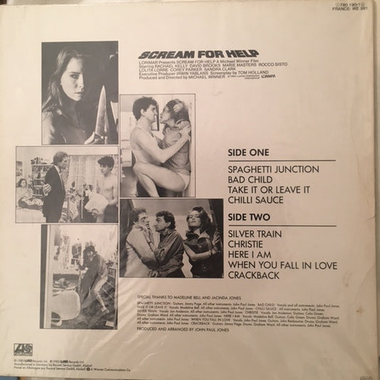 John Paul Jones : Music From The Film Scream For Help (LP, Album)