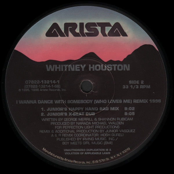 Whitney Houston : Why Does It Hurt So Bad And I Wanna Dance With Somebody (Who Loves Me) Remix 1996 (12", Single)