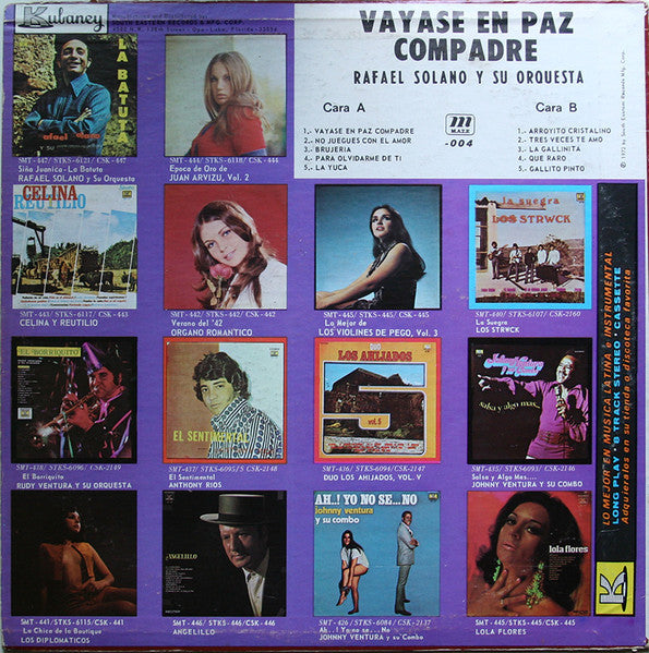Rafael Solano Y Su Orquesta : Vayase En Paz (LP, Album)