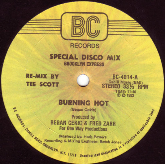 Brooklyn Express : Burning Hot (12")
