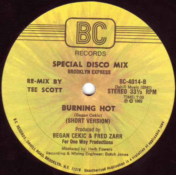 Brooklyn Express : Burning Hot (12")