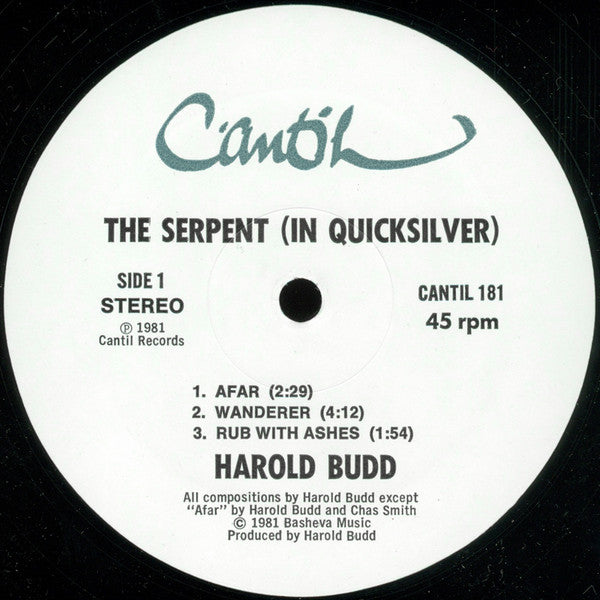 Harold Budd : The Serpent (In Quicksilver) (LP, Album)