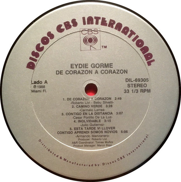 Eydie Gormé : De Corazón A Corazón (LP, Album)