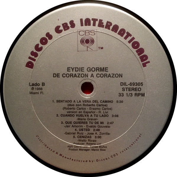 Eydie Gormé : De Corazón A Corazón (LP, Album)