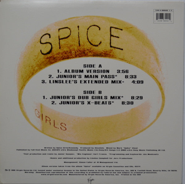 Spice Girls : Say You'll Be There (12", Single)
