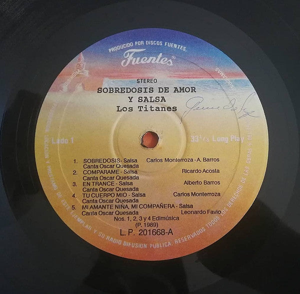 Los Titanes : Sobredosis De Amor Y Salsa (LP, Album)