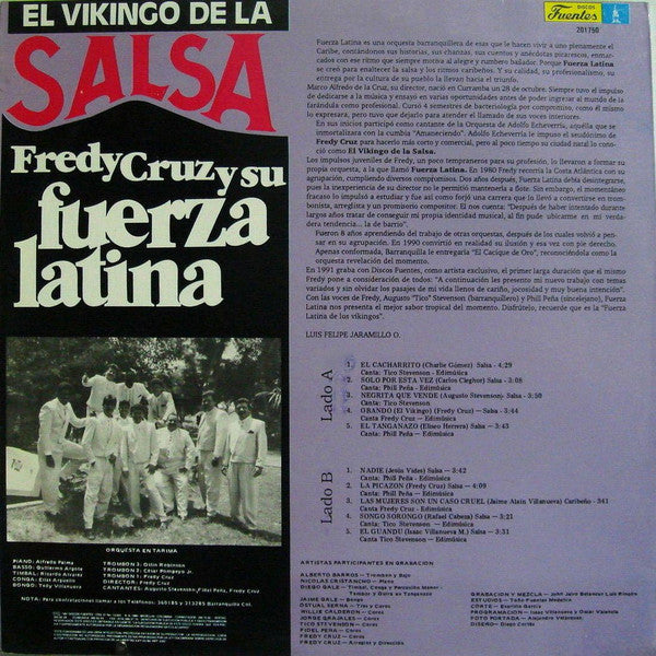Fredy Cruz Y La Fuerza Latina : El Vikingo De La Salsa (LP, Album)