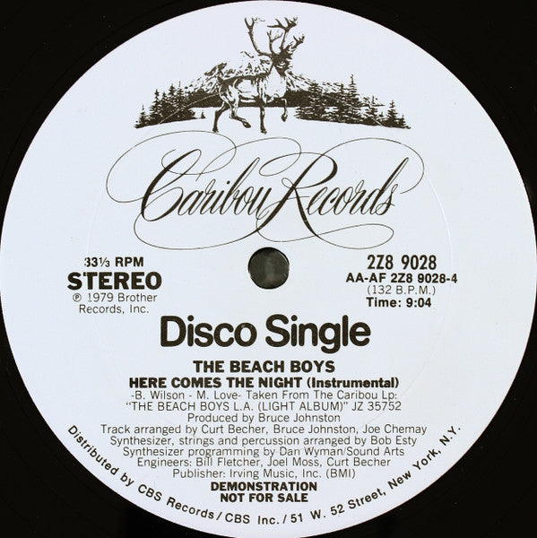 The Beach Boys : Here Comes The Night (12", Single, Promo)