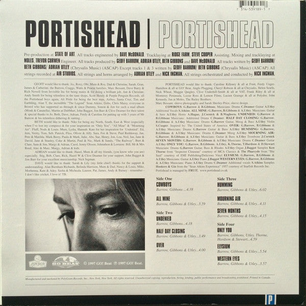 Portishead : Portishead (2xLP, Album, RE, TML)