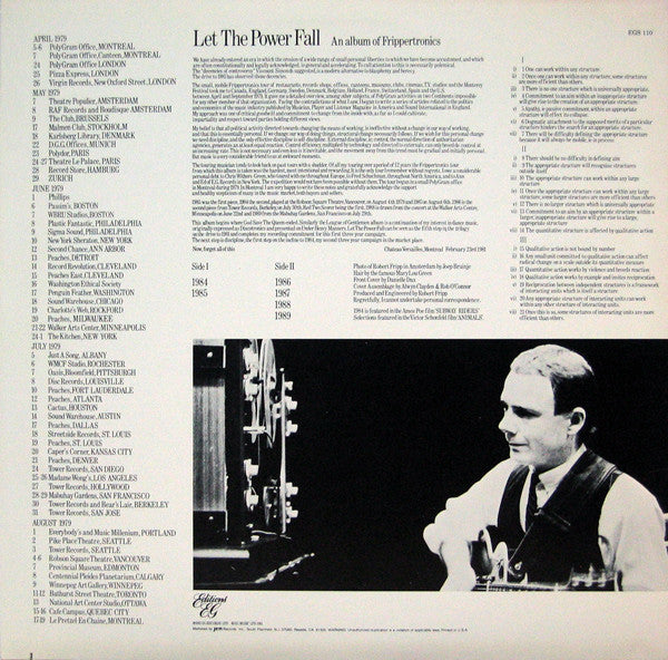 Robert Fripp : Let The Power Fall (LP, Album)
