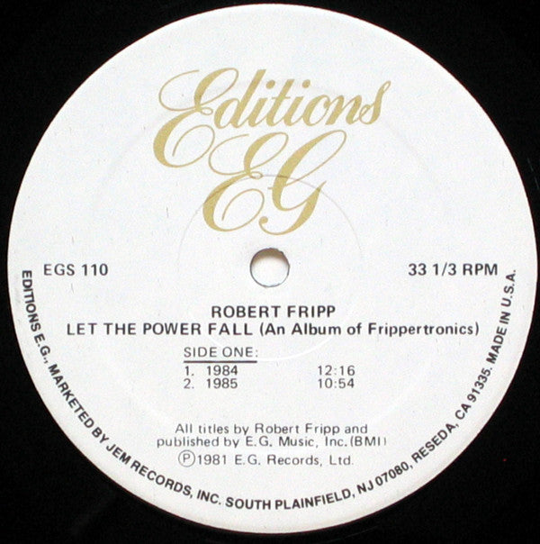 Robert Fripp : Let The Power Fall (LP, Album)