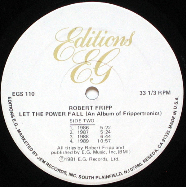 Robert Fripp : Let The Power Fall (LP, Album)