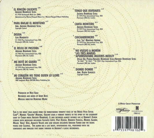 Manuel 'Guajiro' Mirabal : Buena Vista Social Club Presents Manuel 'Guajiro' Mirabal (CD, Album)