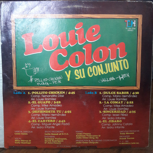 Louie Colon Y Su Conjunto : Pollito = Chicken, Lapiz = Pencil (LP, Album)