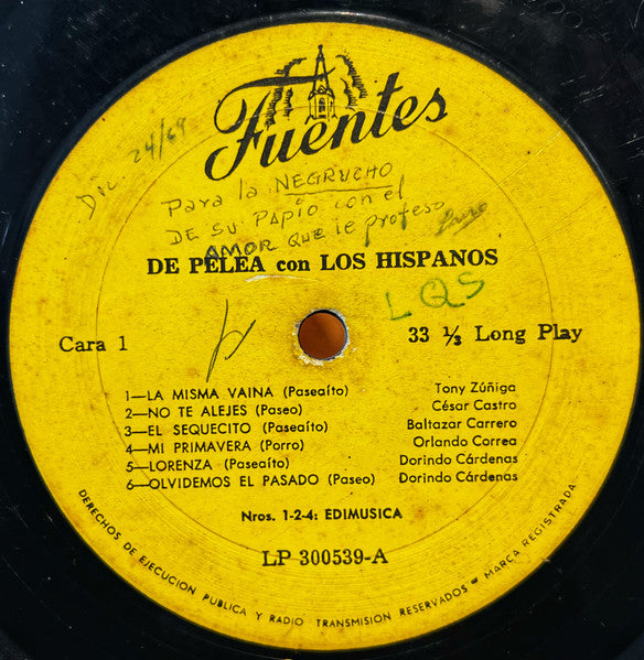Los Hispanos : De Pelea (LP, Album)