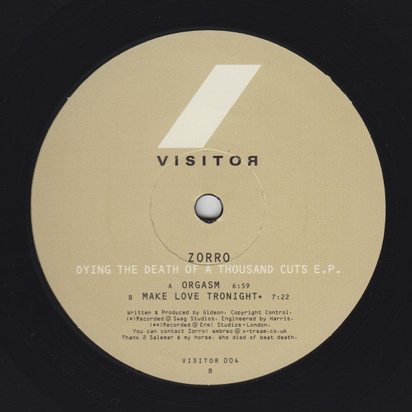 Zorro : Dying The Death Of A Thousand Cuts E.P. (12", EP)