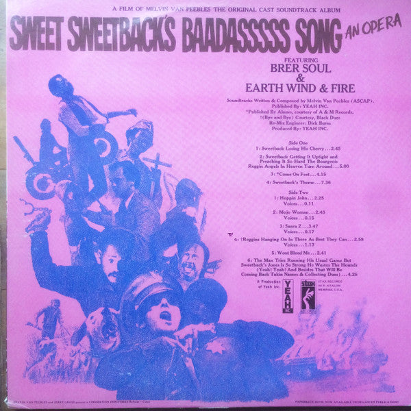Melvin Van Peebles : Sweet Sweetback's Baadasssss Song (An Opera) (LP, Album, Club, Gat)