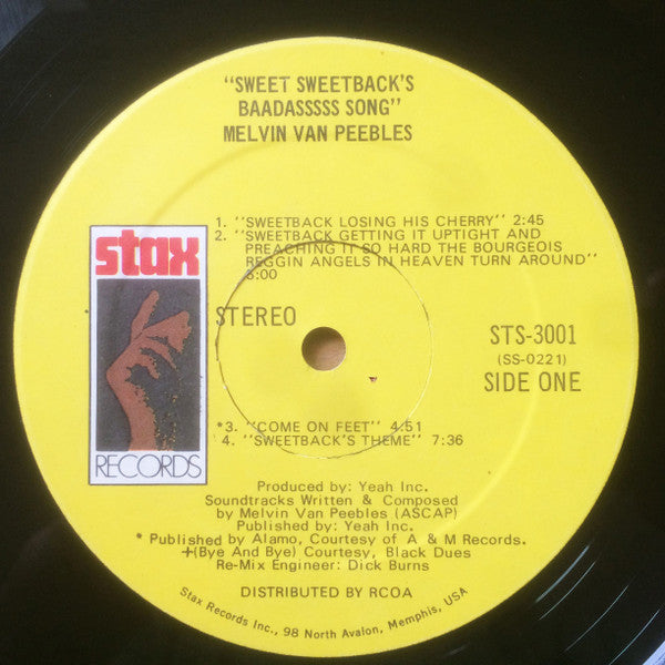 Melvin Van Peebles : Sweet Sweetback's Baadasssss Song (An Opera) (LP, Album, Club, Gat)