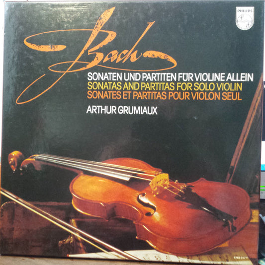Johann Sebastian Bach - Arthur Grumiaux : Sonaten Und Partiten Für Violine Allein = Sonatas And Partitas For Solo Violin = Sonates Et Partitas Pour Violin Seul (3xLP + Box, RE)