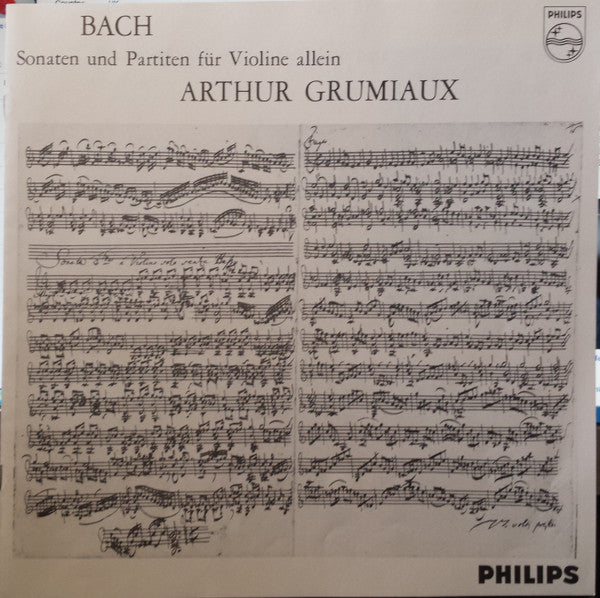 Johann Sebastian Bach - Arthur Grumiaux : Sonaten Und Partiten Für Violine Allein = Sonatas And Partitas For Solo Violin = Sonates Et Partitas Pour Violin Seul (3xLP + Box, RE)
