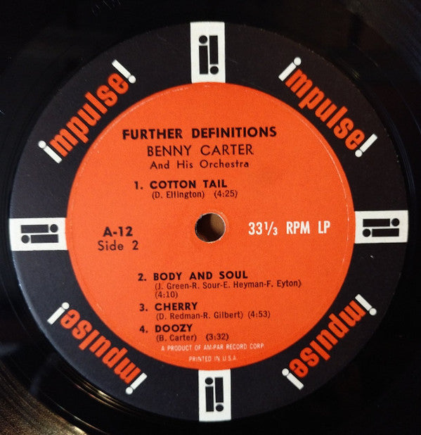 Benny Carter And His Orchestra : Further Definitions (LP, Mono, Gat)