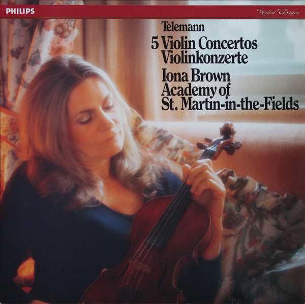 Georg Philipp Telemann, Iona Brown, The Academy Of St. Martin-in-the-Fields : 5 Violin Concertos (LP, Album)