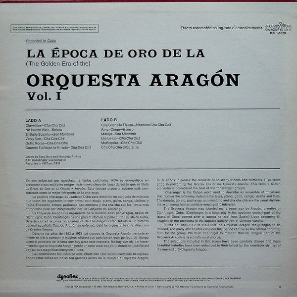 Orquesta Aragon : La Época De Oro De La (The Golden Era of the) Orquesta Aragón - Vol. 1 (1957-1958) (LP, Comp, RE)