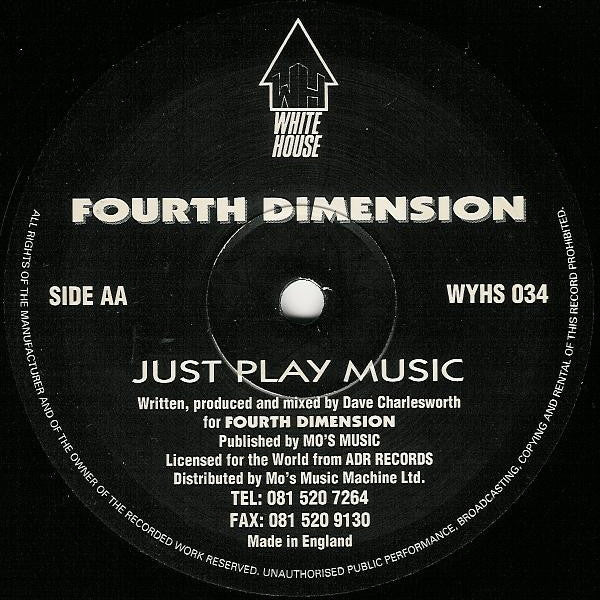 Fourth Dimension : Sun Vibes / Just Play Music (12")
