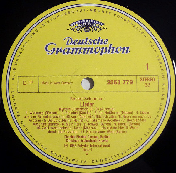 Robert Schumann - Dietrich Fischer-Dieskau, Christoph Eschenbach : Lieder Volume 1 - Nach Gedichten Von . On Poems By . Sur Des Poèmes De Eichendorff ▪ Rückert ▪ Geibel ▪ Chamisso (3xLP + Box)