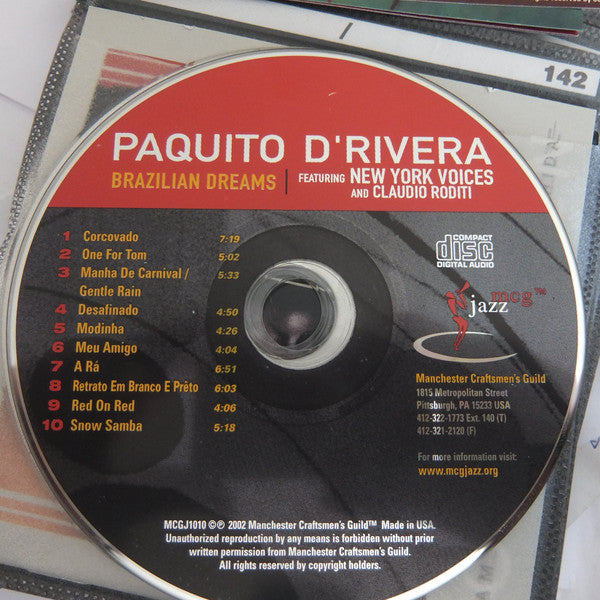 Paquito D'Rivera Featuring New York Voices And Claudio Roditi : Brazilian Dreams (CD, Album)