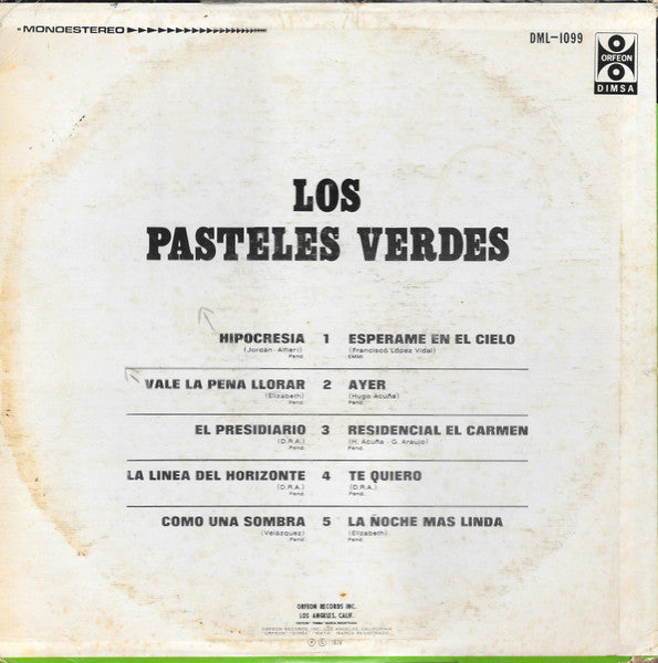Los Pasteles Verdes : Hipocresia (LP, Album)