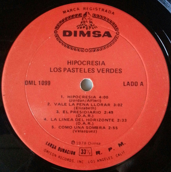 Los Pasteles Verdes : Hipocresia (LP, Album)