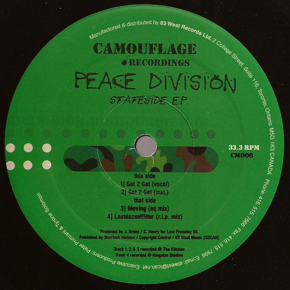Peace Division : Stateside E.P. (12", EP)