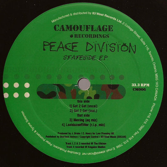 Peace Division : Stateside E.P. (12", EP)