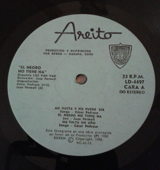 Los Van Van : El Negro No Tiene Na (LP, Blu)