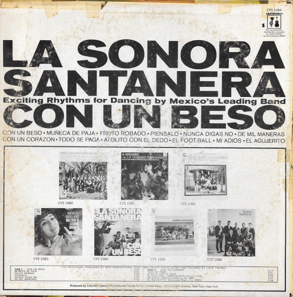 Sonora Santanera : Con Un Beso / Exciting Rhythms For Dancing By Mexico's Leading Band (LP, Album)