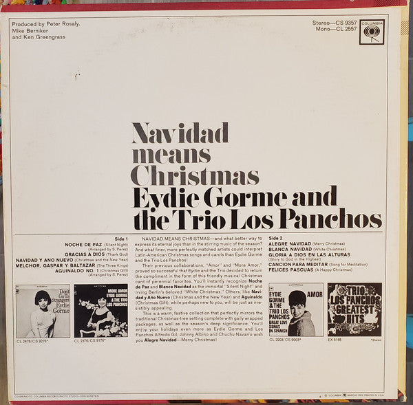 Eydie Gormé And Trio Los Panchos : Navidad Means Christmas (LP, Album)