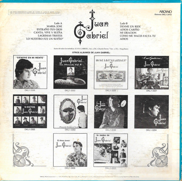 Juan Gabriel : Denme Un Ride • Extraño Tus Ojos (LP, Album)