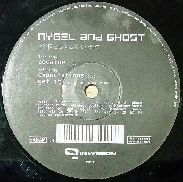 Nygel* And Ghost* : Expectations (12")