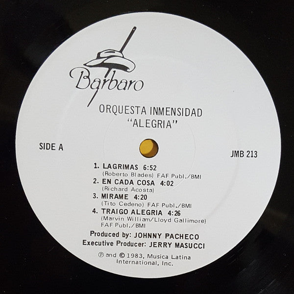 Orquesta Inmensidad : Alegria (LP, Album)