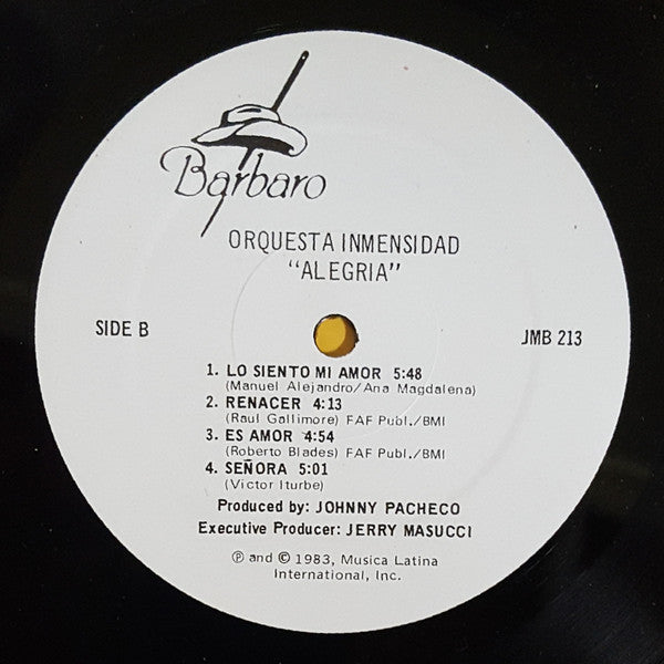 Orquesta Inmensidad : Alegria (LP, Album)