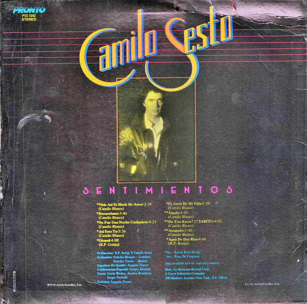 Camilo Sesto : Sentimientos (LP, Album)