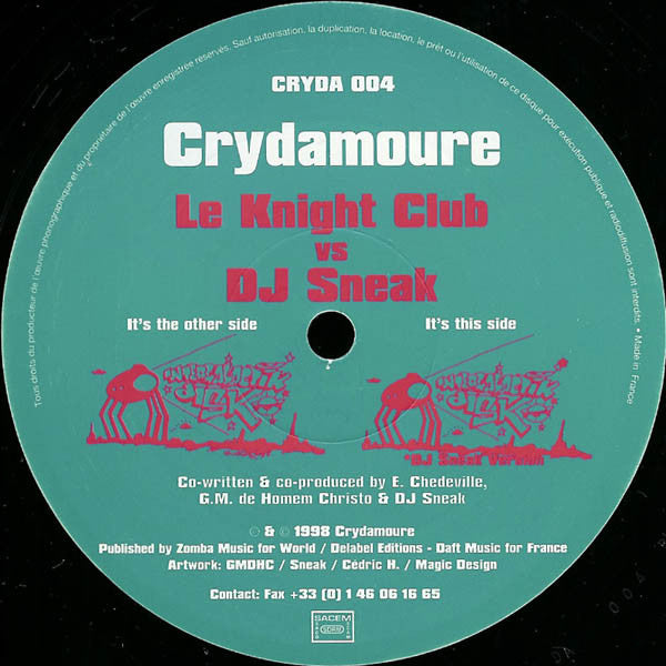 Le Knight Club Vs DJ Sneak : Intergalactik Disko (12")