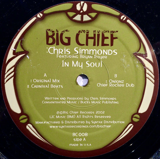 Chris Simmonds : In My Soul (12")
