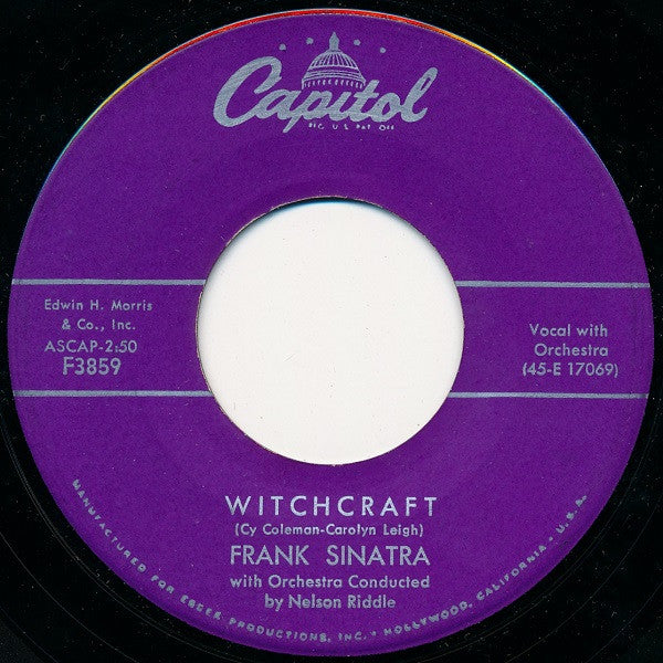 Frank Sinatra : Witchcraft (7", Single, Scr)
