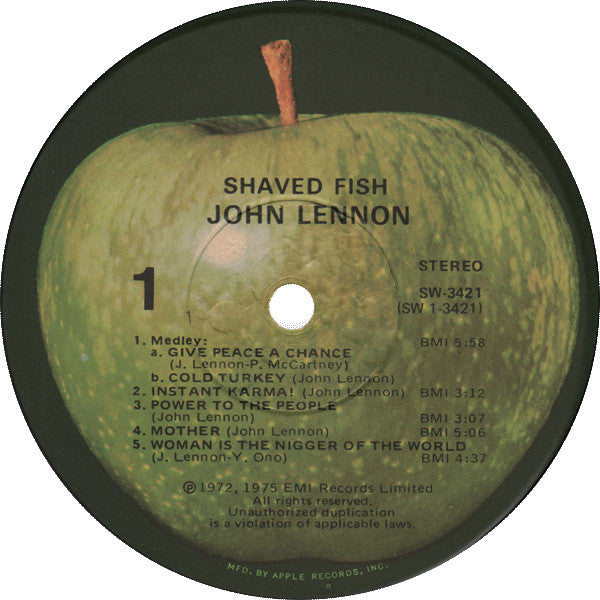 John Lennon / The Plastic Ono Band : Shaved Fish (LP, Comp, Win)