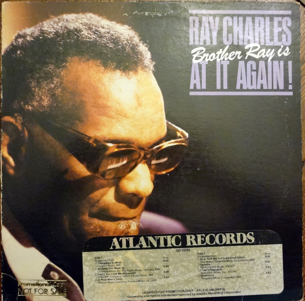Ray Charles : Brother Ray Is At It Again! (LP, Album, MO)