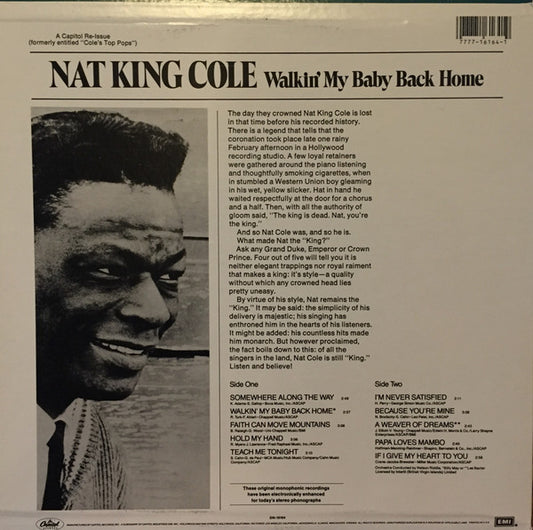 Nat King Cole - Walkin' My Baby Back Home vinyl record, LP (Mint (M)) | Lulo Records