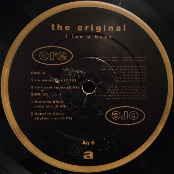 The Original : I Luv U Baby (12", Single)